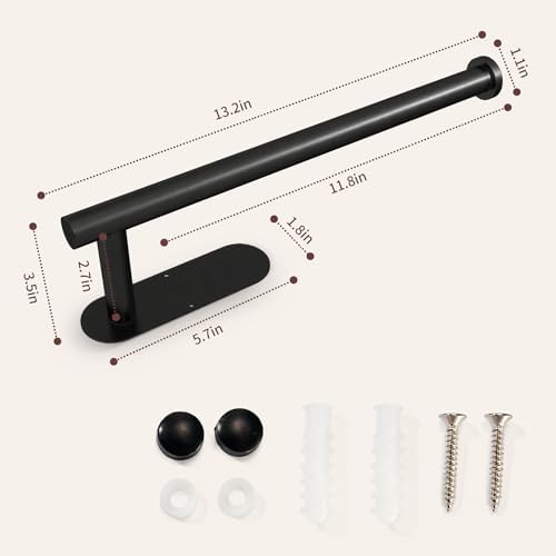 DEKAVA Paper Towel Holder Under Cabinet Wall Mount for Kitchen Paper Towel