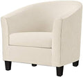 2 Piece Tub Chair Covers with Cushion Cover, Stretch Jacquard Furniture Cover,Armchair Protector Slipcover Removable Machine Washable (Beige Yellow)