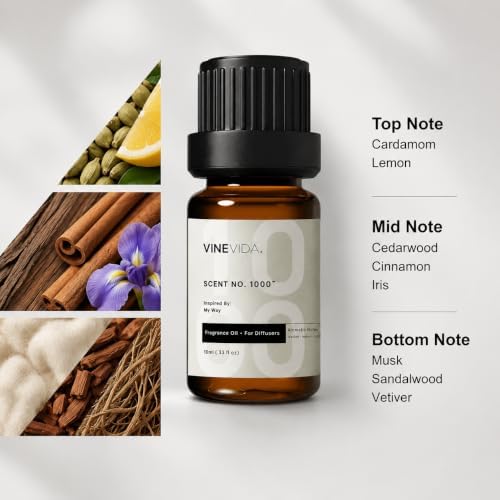VINEVIDA [0.33oz] Hotel Fragrance Diffuser Oil - 5 Star Hotel Scents for Diffusers for Home - Cold Air Diffuser Oil - Hotel Scent Essential Oil - Scent No.1000 Inspired by My Way