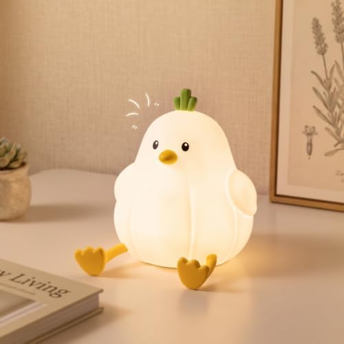 Bird Silicone Night Light for Kids, Cute Squishy LED Lamp Gift