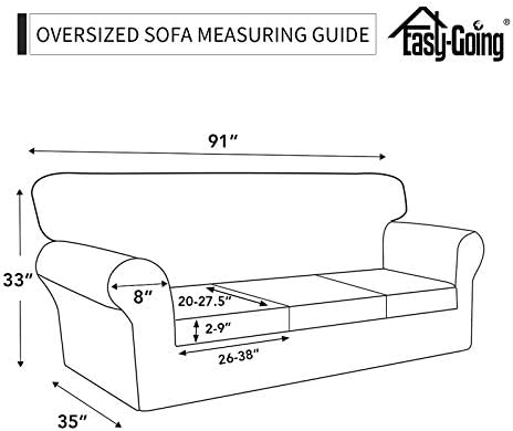 Easy-Going 4 Pieces Oversized Stretch Couch Cover for Dogs Washable