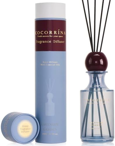 COCORRÍNA Reed Diffuser 8.5 oz Large Capacity Lavender Garden Scent