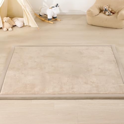 1.3" Thick Baby Play Mat for Floor,50x74 Padded Playpen Mat, Non-Slip