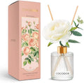 COCODOR Silk Flower Reed Diffuser Set, Rose Perfume, 6.7 oz, Home Décor