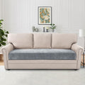 H.VERSAILTEX Mixed-Color Chenille Sofa Cushion Covers Soft Sofa Slipcovers for 3 Seat Cushion Couch Stretch Couch Sofa Covers for Pets with Elastic Bottom(3 Seater Sofa Cushion Cover,Bluish Grey)