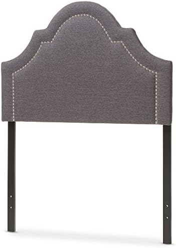 Baxton Studio Rita Modern and Contemporary Dark Grey Fabric Upholstered Twin Size Headboard