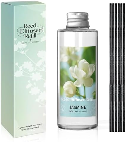 SCENTORINI Reed Diffuser Oil Refill Set, Jasmine Diffuser Oil 6.76 Fl Oz