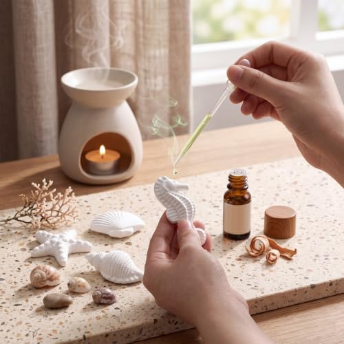 4 Pcs Ceramic Passive Stone Diffuser for Essential Oil