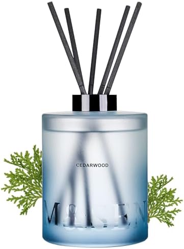 M&SENSE Reed Diffuser Set, Cedarwood, 17 oz Natural Essential Oil
