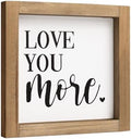 Love You More Sign, Wooden Farmhouse Shelf Decor for Home Bedroom