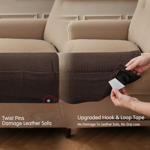 SUBRTEX Stretch Couch Arm Covers Set of 2, Non-Slip Sofa Armrest Slipcovers