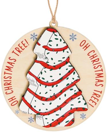 Christmas Tree Cake Ornament 2026, Cookie Ornament Featuring Christmas Tree Bakery Design, Funny Christmas Tree Shaped Hanging Ornaments, Gift for Baker, Women, Friends, Daughter, Grandma