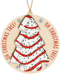 Christmas Tree Cake Ornament 2026, Cookie Ornament Featuring Christmas Tree Bakery Design, Funny Christmas Tree Shaped Hanging Ornaments, Gift for Baker, Women, Friends, Daughter, Grandma