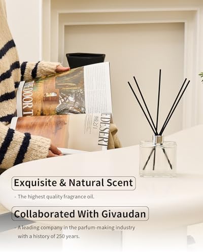 M&SENSE Reed Diffuser Set, Linen Breeze, 7.04 oz Natural Essential Oil