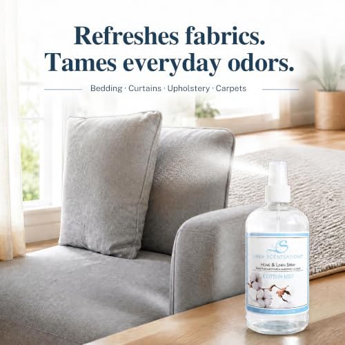 Linen Scentsations Fabric & Linen Spray for Bedding, Cotton Mist, 16oz x2