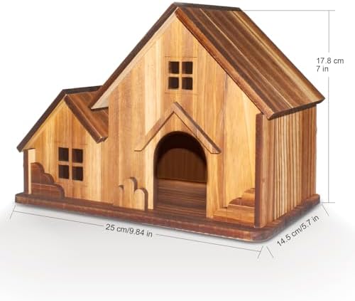 Bird Houses for Outside, Wooden Hanging Birdhouse with Spacious Space, Outdoor Bird Nest for Bluebirds, Finches, Yellow Finches, Garden Decorative
