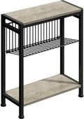 Narrow Side Table, 3-Tier End Table, Small Nightstand