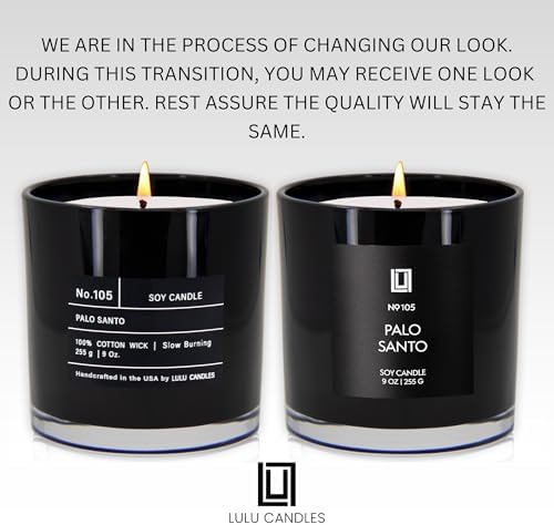 Lulu Candles Palo Santo Scented Soy Jar Candle, 9 Oz.