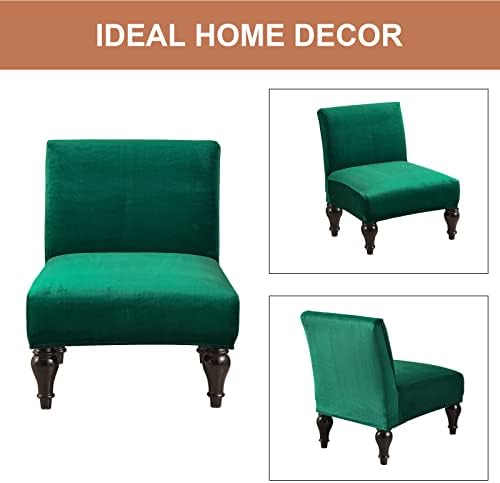 Eco-Ancheng Armless Chair Slipcover Removable Armless Accent Chairs Covers Washable Armless Slipper Chair Slipcover Printed Armless Chair Furniture Protector Covers for Living Dining Room Hotel