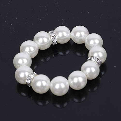 ZiDeTang 20Pcs Pearl Rhinestones Napkin Ring for Table Decoration Serviette Holder Party Decoration B