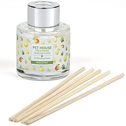 Fresh Citrus Home Freshening Reed Diffuser Set Pet House