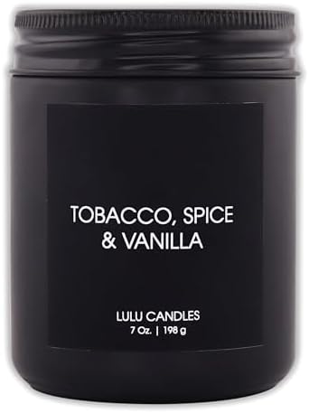 Lulu Candles | 4 Pack Scented Candles Gift Set | Gift Set for Home, Men, and Women | Jasmine, Oud & Sandalwood, Blood Orange & Grapefruit, Tobacco, Spice & Vanilla, and Palo Santo (4PCS - 7 Oz/Each)