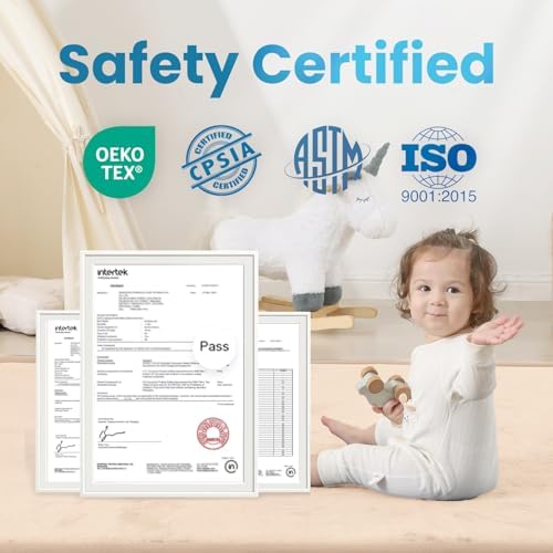 1.3" Thick Baby Play Mat for Floor,50x74 Padded Playpen Mat, Non-Slip