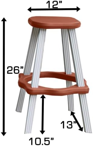 Single Bar Set Includes 2 Barstools Redwood Top & Warm Grey Base Ideal for Patio Hot Tub Area Backyard Durable WeatherResistant Design Easy Nohardware Assembly Proudly Made in USA