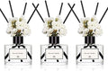 WEALD TRIBE Flower Reed Diffuser Set Of 3(Bamboo,Sage & Sea Salt,Sandalwood Ebony Scent) For Bathroom Accessories Shelf Decor & Air Fresheners, Gift Stick Defusers With 1.7 oz Essential Oils Each Pack