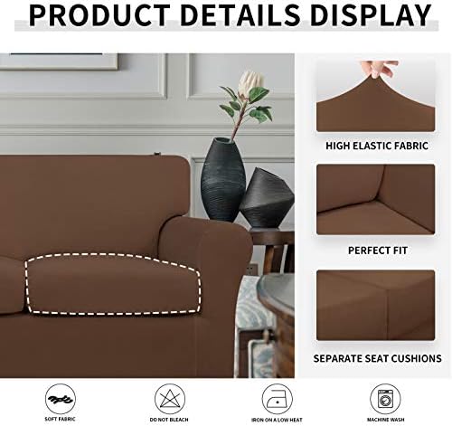 Easy-Going 4 Pieces Oversized Stretch Couch Cover for Dogs Washable