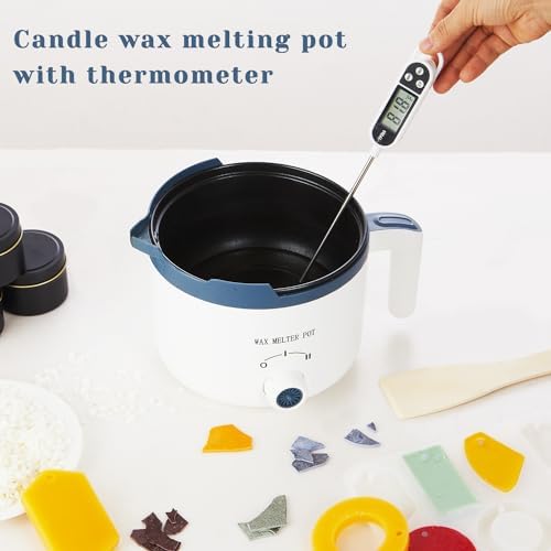 KQU Electric Wax Melting Pot for Candle Making with Thermometer 50oz