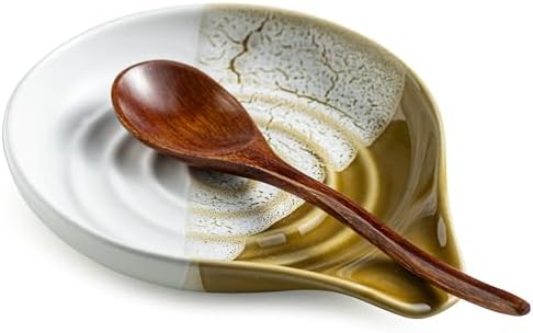 Ceramic Spoon Rest for Stove Top, Spoon Holder for Kitchen Counter