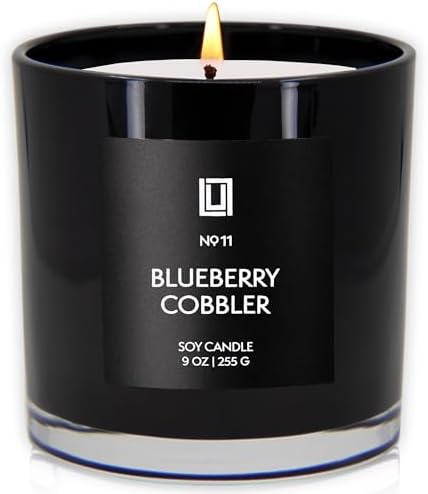 Lulu Candles | Blueberry Cobbler | Luxury Scented Soy Jar Candle | Hand Poured in The USA | Highly Scented & Long Lasting (9 Oz.)