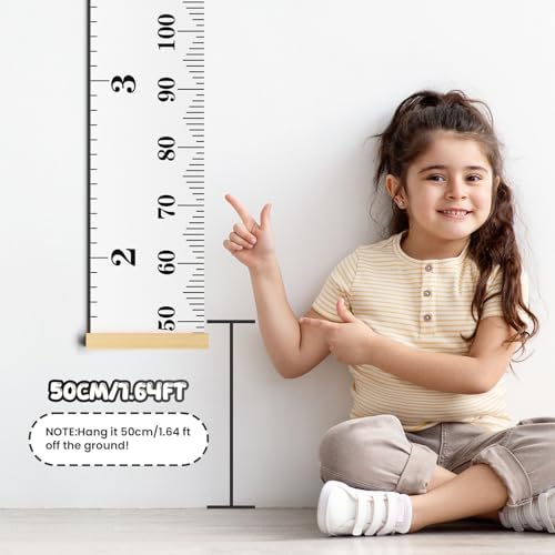 Growth Chart,Kids Canvas Height Ruler,Removable Wall Decor