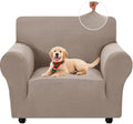 XINEAGE Stretch Armchair Slipcover, Non-Slip Pet Couch Cover,Khaki