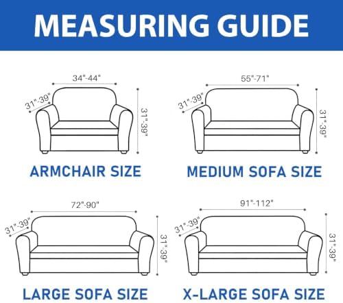 ZNSAYOTX Stretch Couch Cover, 1 Piece Sofa Covers for 2 Cushion Couch, Jacquard Loveseat Slipcovers with Elastic Bottom Thickened Furniture Protector for Dog Cat Pet (Medium, Peacock Blue)