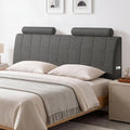 Queen Headboard with 2 Headrests, Memory Foam Upholstered Headboard