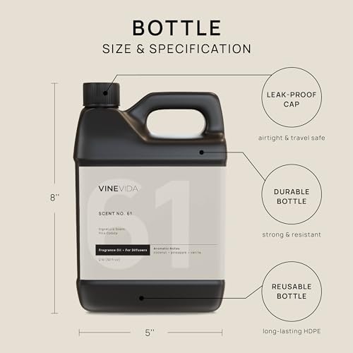 VINEVIDA [32 Fl Oz] Pina Colada Oil for Cold Air Diffusers, Essential Oils for Diffuser Oil Refill & Air Freshener Room Spray