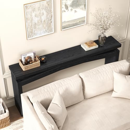 Epecoya 63-Inch Black Console Tables for Entryway Mid Century