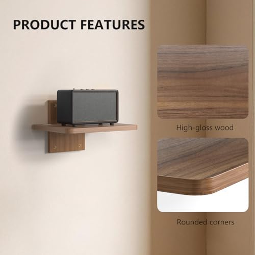 WALI 1 Tier Floating TV Wall Shelf for Projector, DVD Player