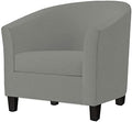 2 Piece Tub Chair Covers with Cushion Cover, Stretch Jacquard Furniture Cover,Armchair Protector Slipcover Removable Machine Washable (Light Gray)