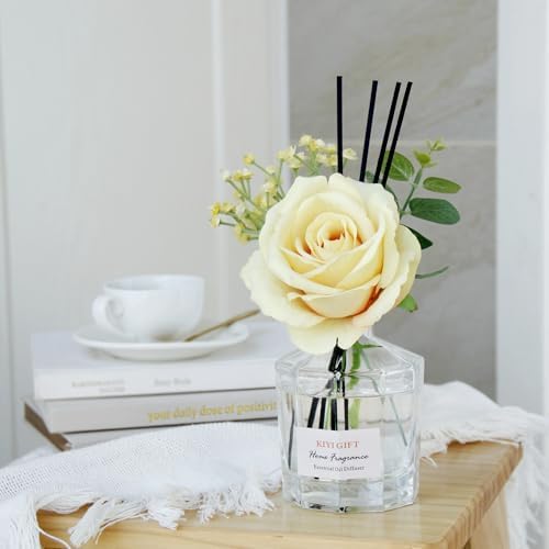Reed Diffuser Set,8.4 fl oz Scent Diffuser with 6 Reed Sticks, Home Fragrance,Up to120 Day Long Lasting Scent, Reed Diffuser for Bathroom,Shelf Decor (Pear Freesia)