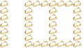 APTWOW Gold Napkin Rings Set of 100, Thanksgiving Christmas Table Decor