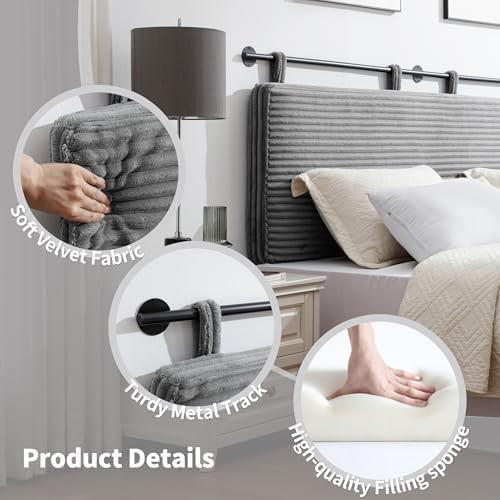 UEV Queen Headboard Only, Wall Mounted Hanging Upholstered Bed Head Board