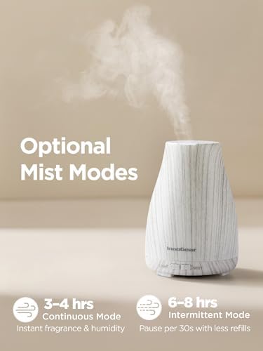 InnoGear Essential Oil Diffuser Ultrasonic Diffusers for Home, White Grey