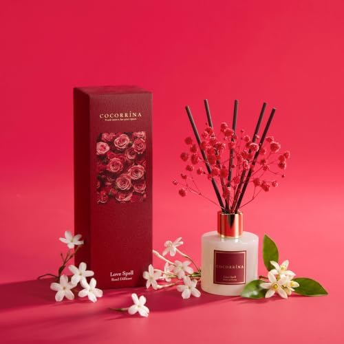 COCORRÍNA Reed Diffuser - Love Spell 3.38 fl oz Reed Diffuser for Bedroom Bathroom Home Décor