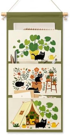 IAXIC Garden Wall Organizer, Canvas Storage Pockets for Nursery Room