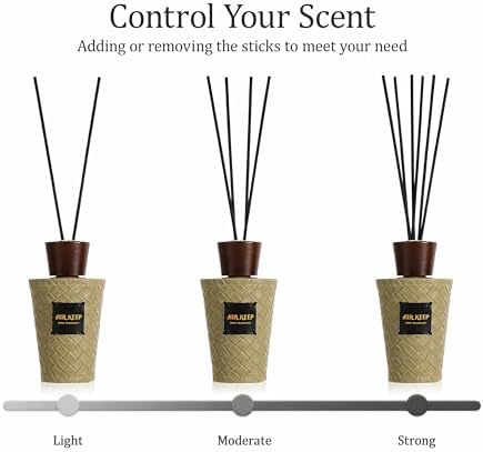 Airkeep Reed Diffuser for Home, Wild Mint & Eucalyptus, 5.1 fl oz (150 ml)