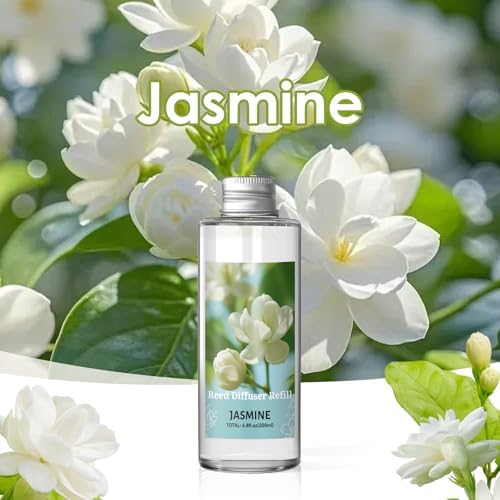 SCENTORINI Reed Diffuser Oil Refill Set, Jasmine Diffuser Oil 6.76 Fl Oz