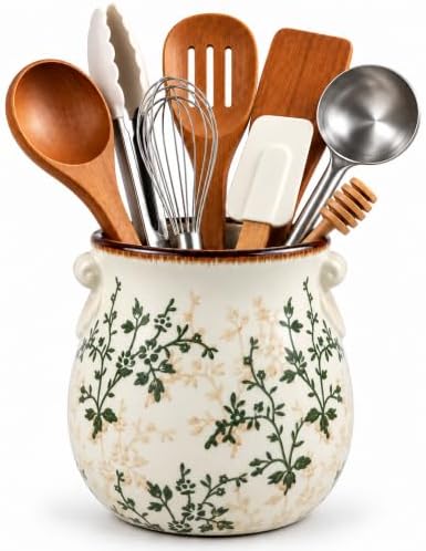 OTHIX Large Kitchen Utensil Holder, Ceramic Utensil Crock
